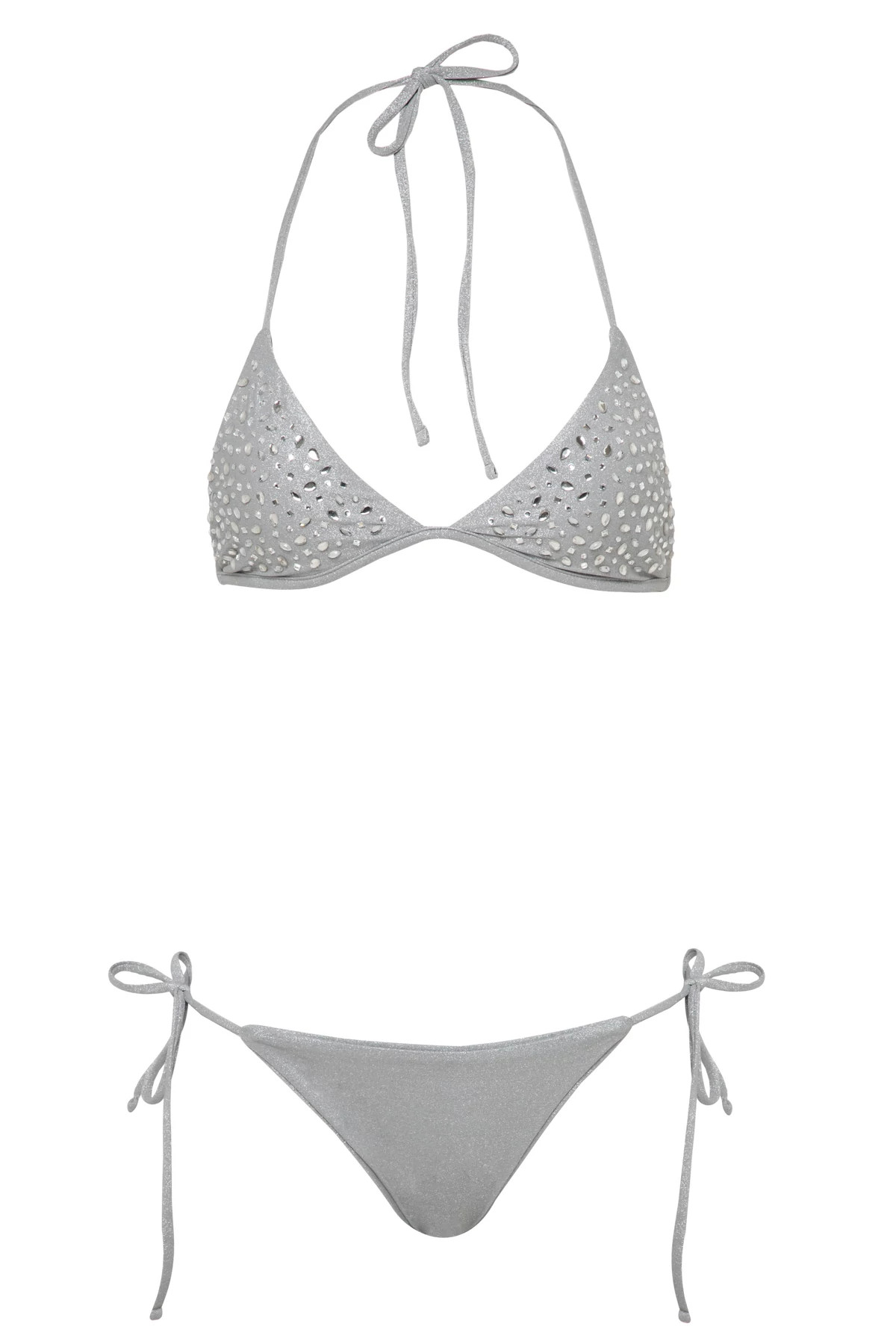 SMOKEY SILVER Balminess Triangle Bikini Top image number 3