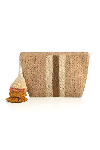 NATURAL Lorie Metallic Pouch