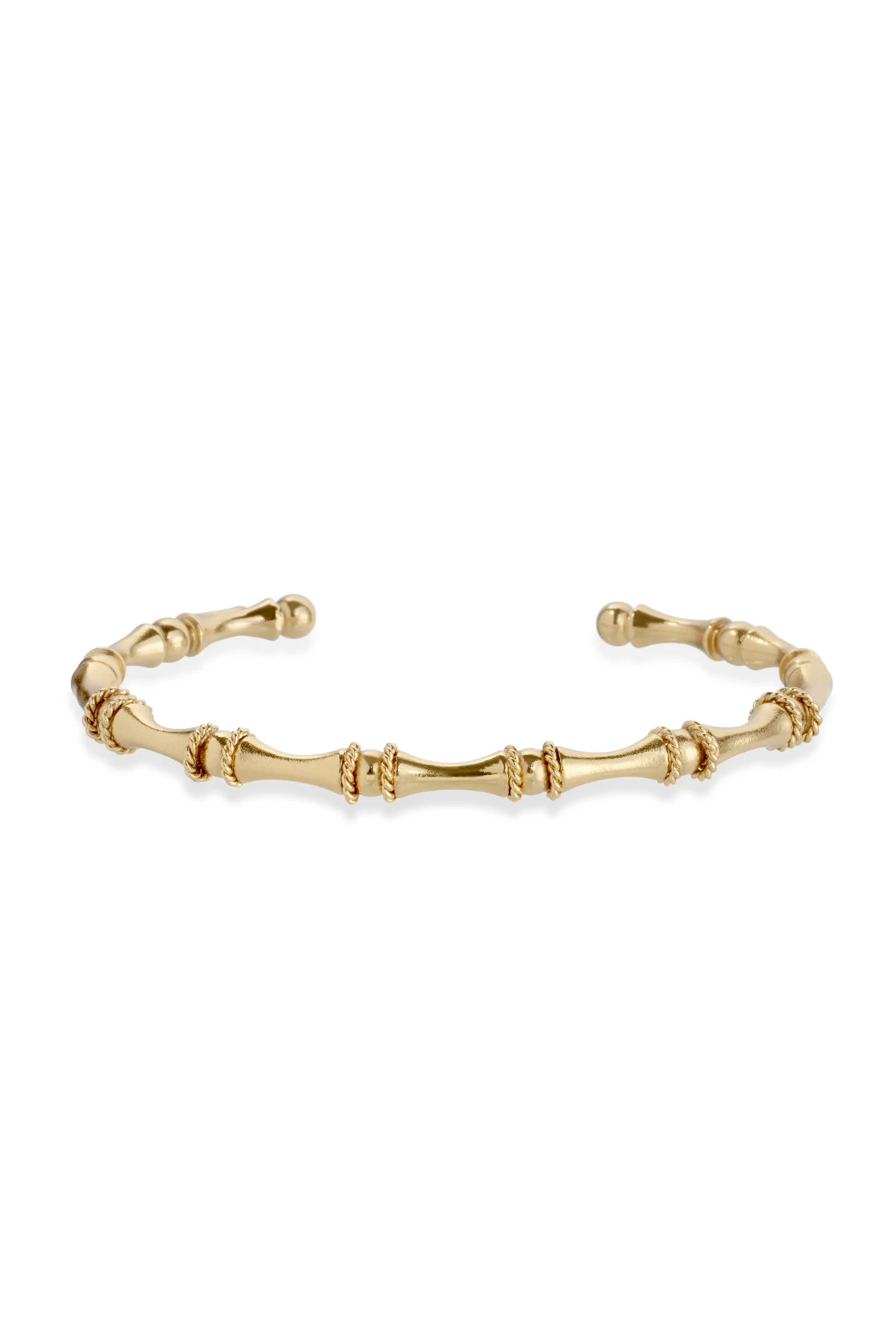 000 GOLD Bamboo Cuff Bracelet image number 1