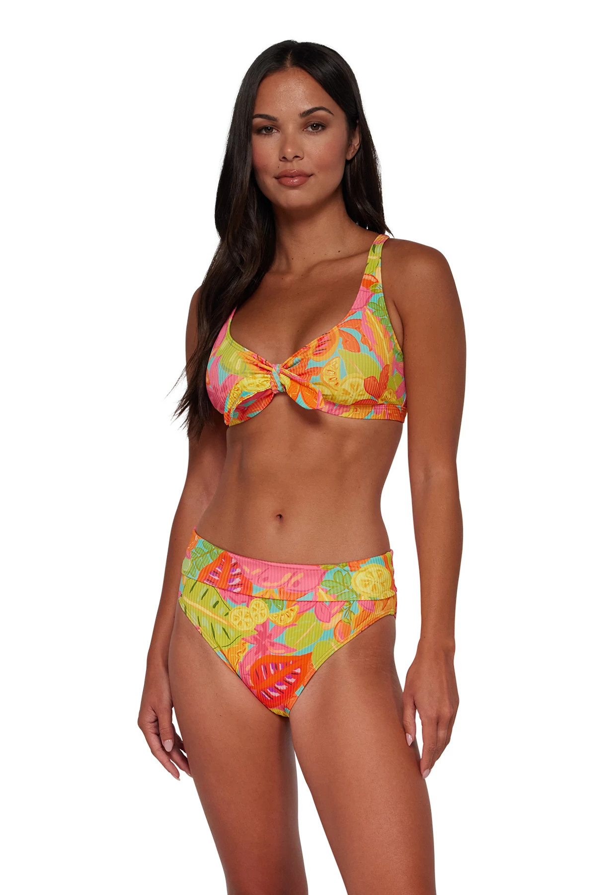 CITRUS GROVE SANDBAR RIB Brandi Bralette Bikini Top image number 3