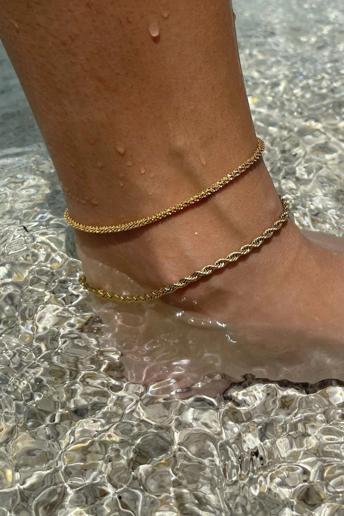 GOLD Rita Dainty Chain Anklet image number 3