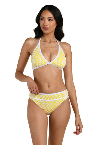 SOLEIL Triangle Halter Bikini Top