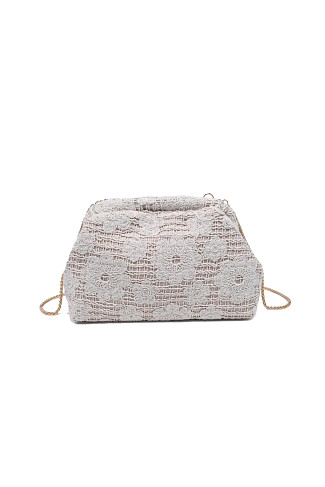 IVORY Ophelia Floral Crochet Clutch