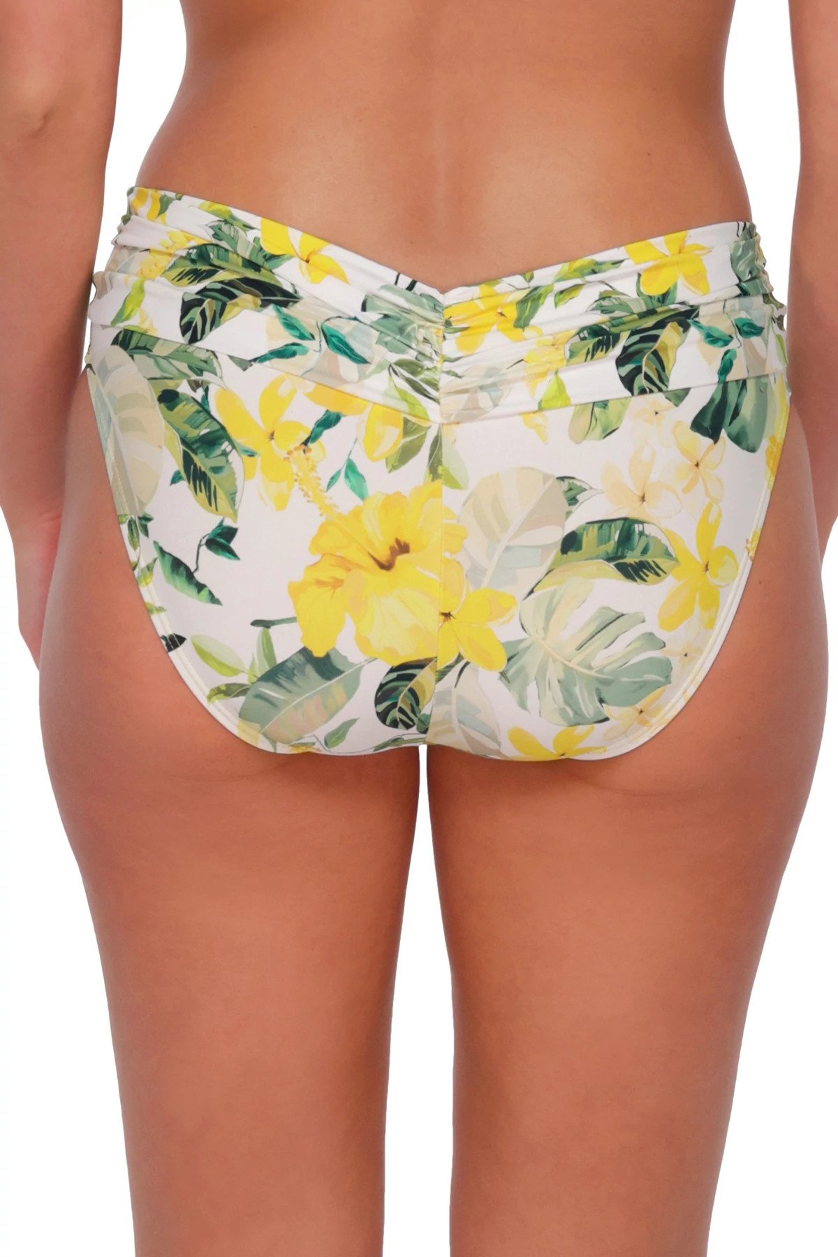 ISLA SOLEIL CREPE Unforgettable Shirred Bikini Bottom image number 2