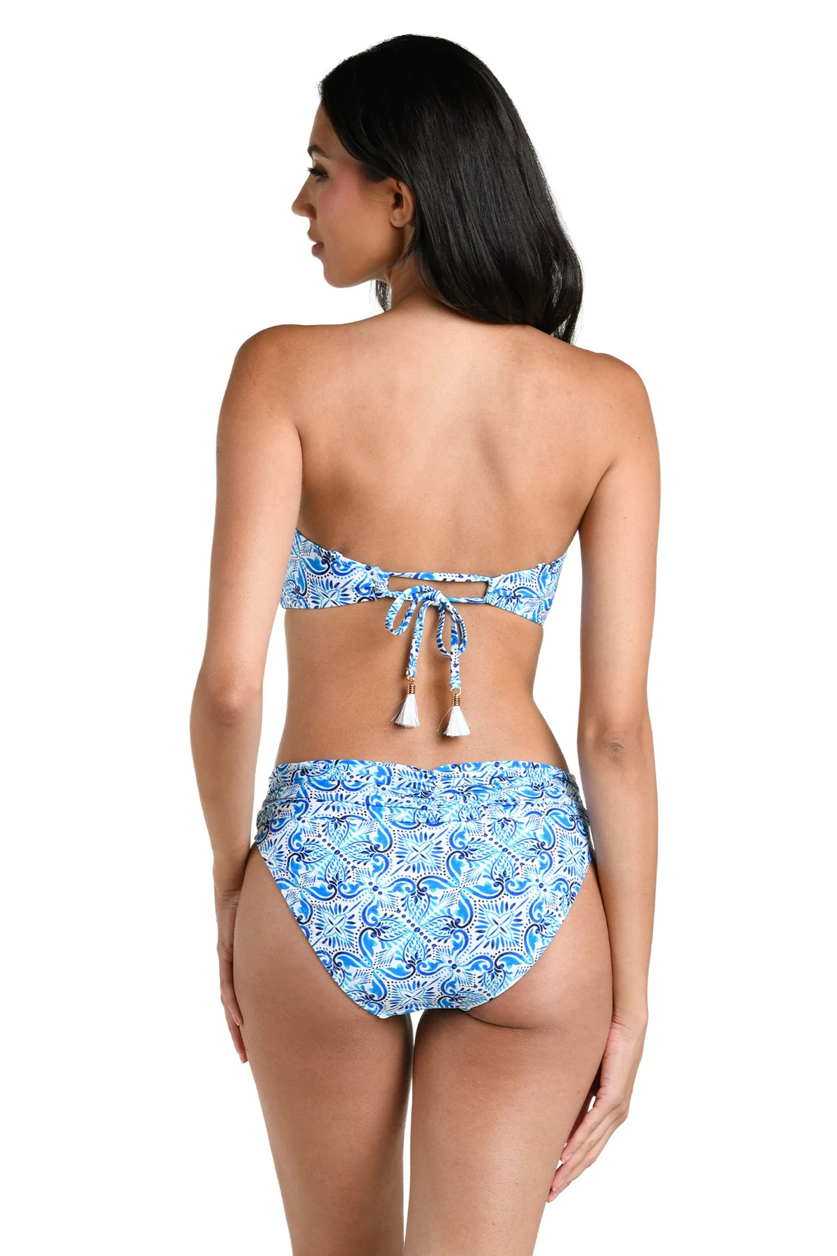BLUE Costa Azul Crochet Bandeau Bikini Top image number 2