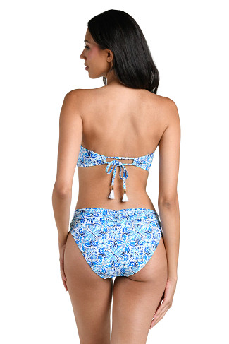 BLUE Costa Azul Crochet Bandeau Bikini Top