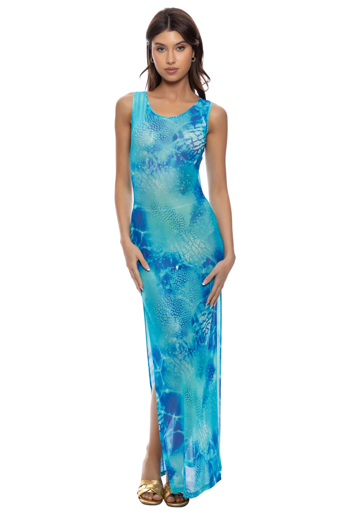 MULTI Aqua Dreams Mesh Dress image number 1