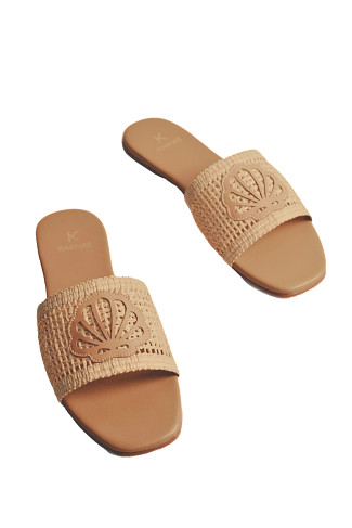 CARAMEL Meera Fishnet Slides