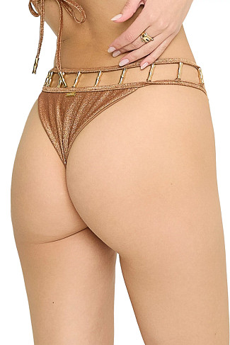 GLITTER NUDE Billie Tango Brazilian Bikini Bottom