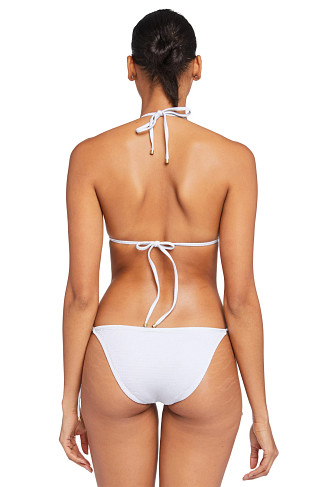 WHITE ECOTEX Gia Sliding Triangle Bikini Top