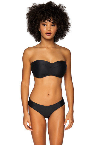 BLACK Bridget Molded Sweetheart Bandeau Bikini Top