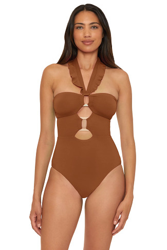 BRONZE Buckle Up One Piece Swimsuit