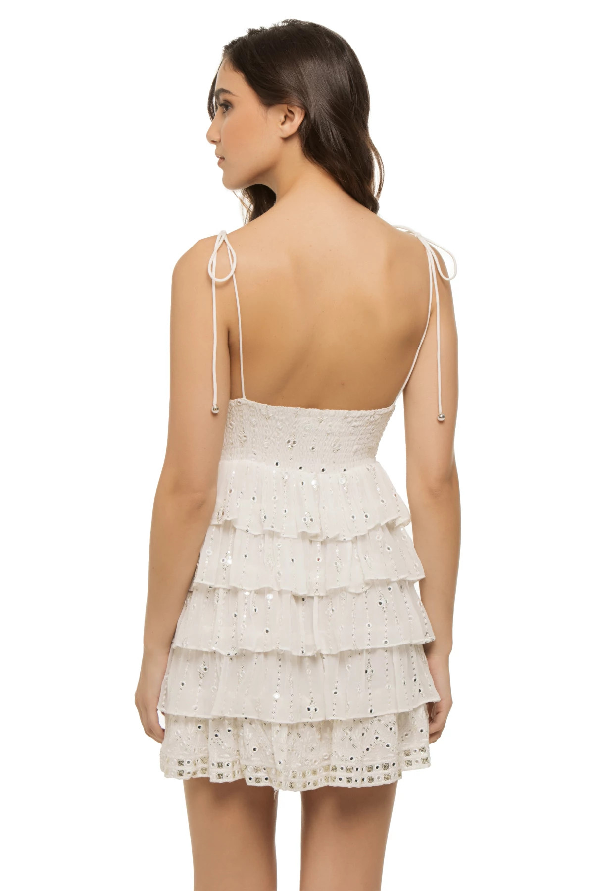 PUEBLA WHITE Elise Mini Dress image number 2