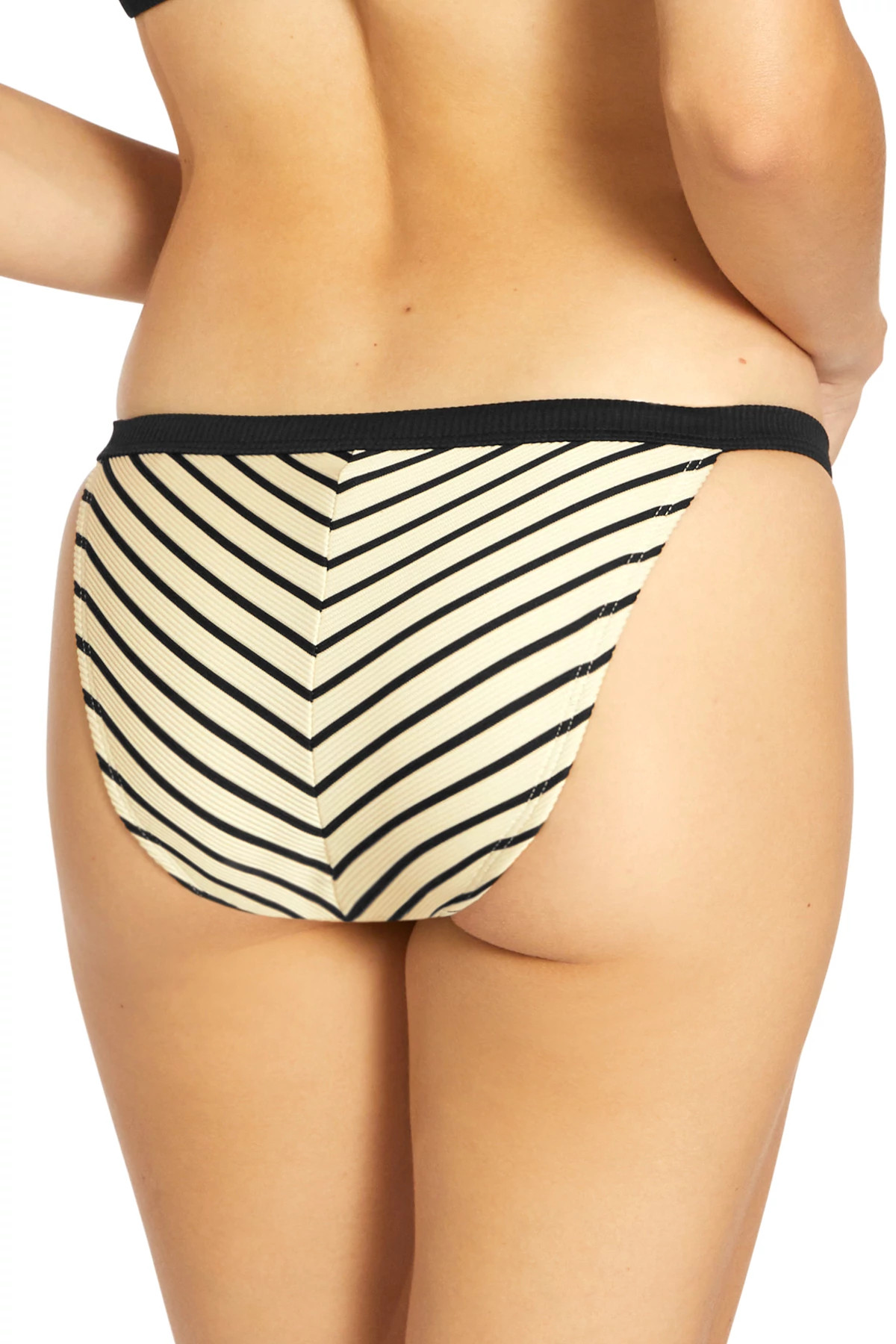 ECRU/BLACK Parker Tab Side Bikini Bottom image number 2