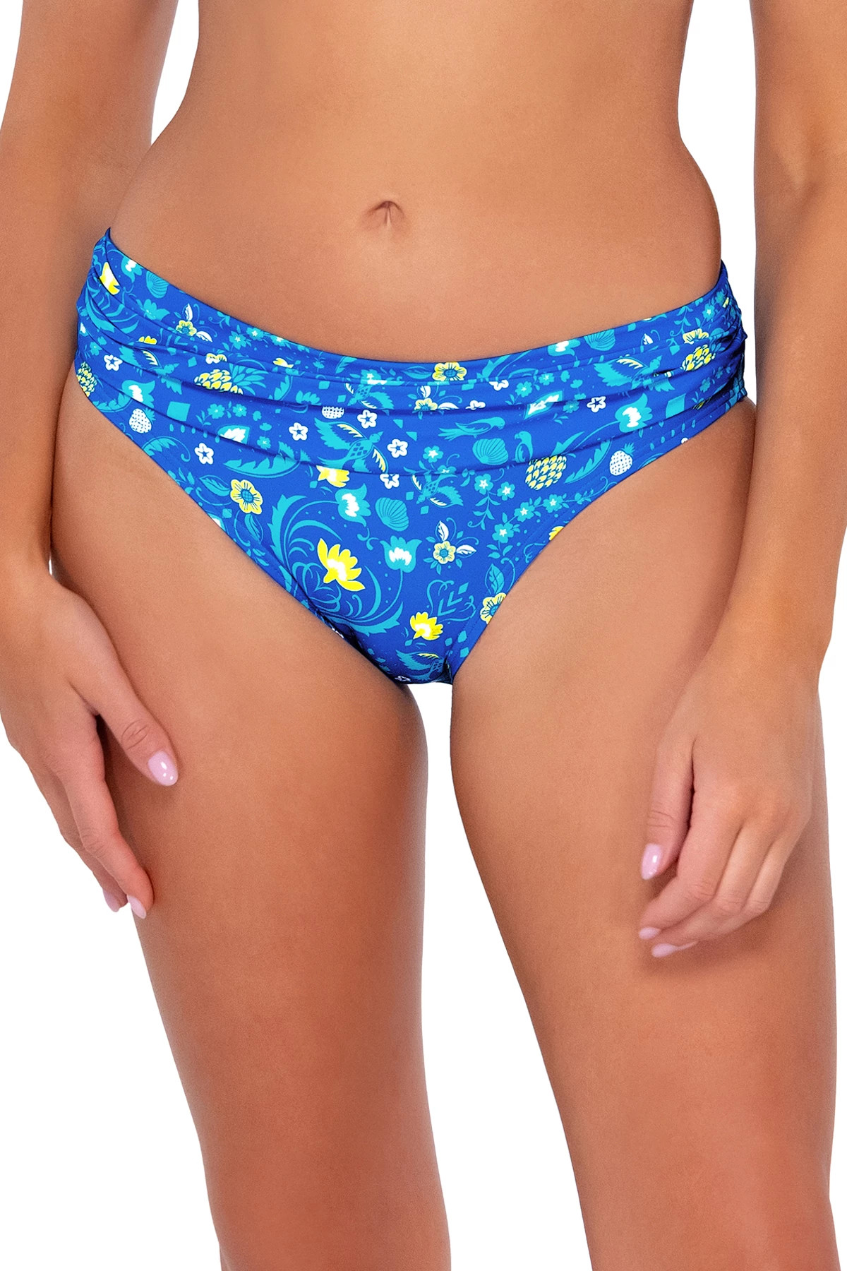 PINEAPPLE GROVE Unforgettable Banded Hipster Bikini Bottom image number 1