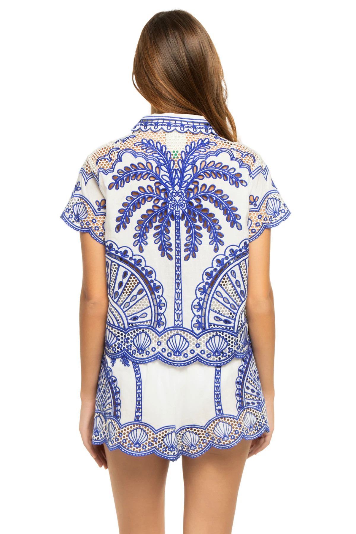 BLUE Blue Palm Tree Shirt image number 2