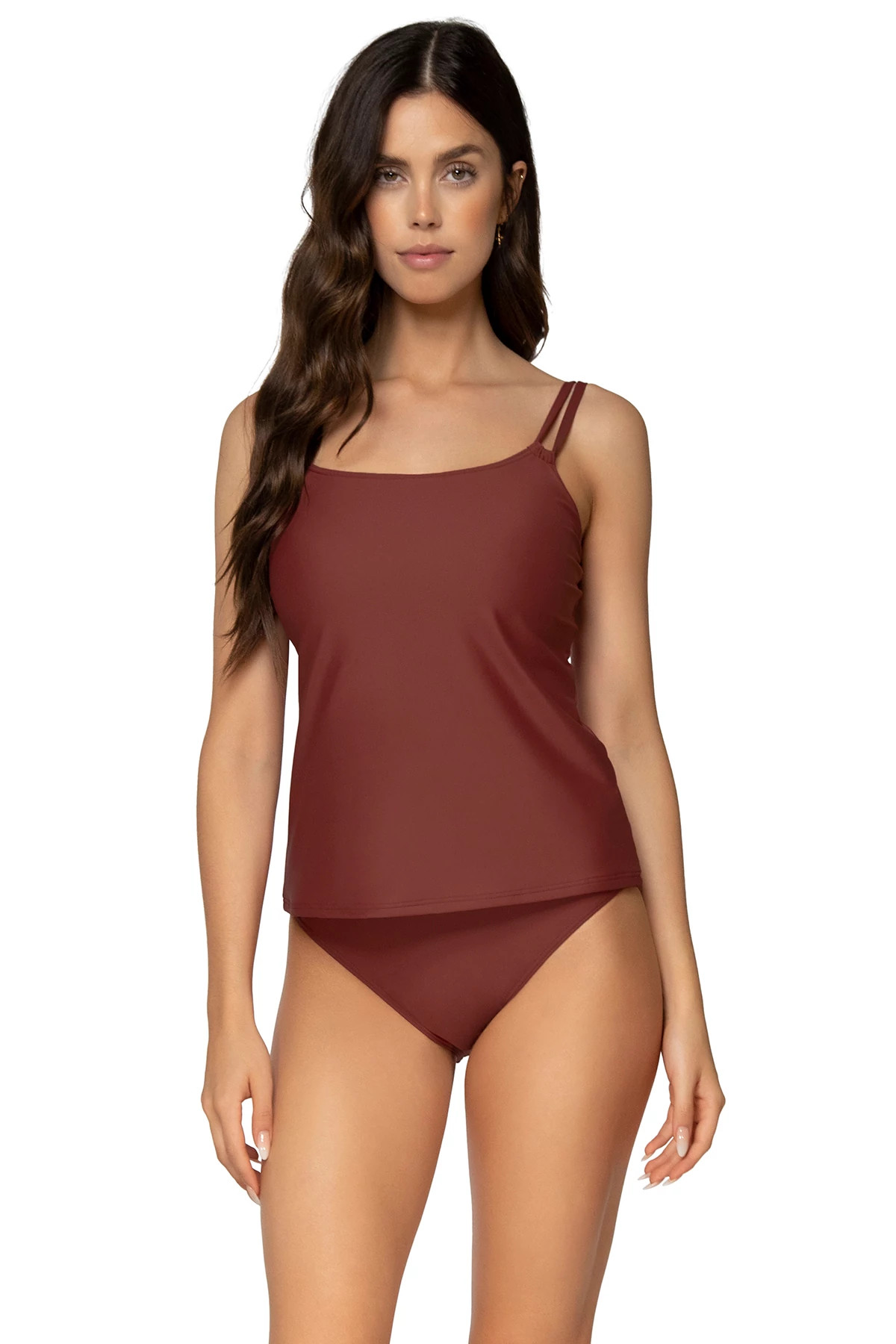 TUSCAN RED Taylor Underwire Bra Tankini Top (E-H Cup) image number 1