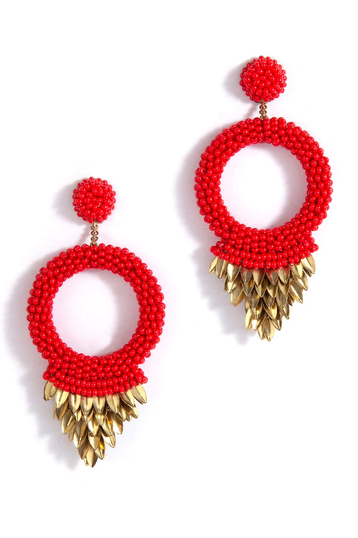 RED Franka Beaded Earrings image number 1