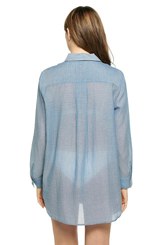 MOUNTAIN BLUEBELL Relaxed Boyfriend Shirt