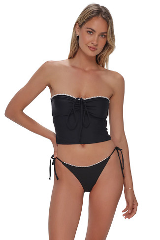 BLACK Pom Pom Dolly Crop Top