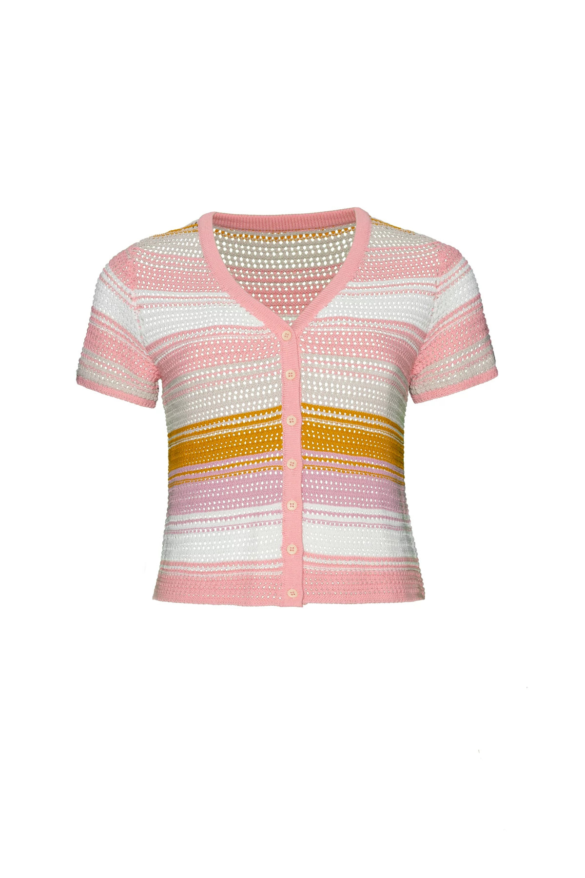 CLEMENTINE Crochet Button Up Top image number 3