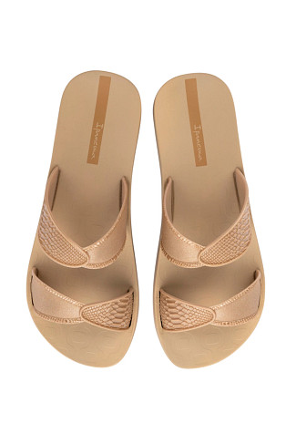 GOLD Line Snake Embossed Slide Sandal