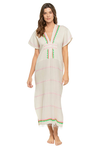 KIBEBI FRAGARIA Gasira Plunge Caftan