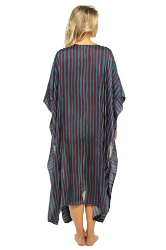 PETITE STRIPE PETROLEUM Paulina Caftan