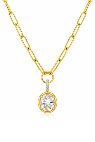GOLD Satina Paperclip Chain Necklace