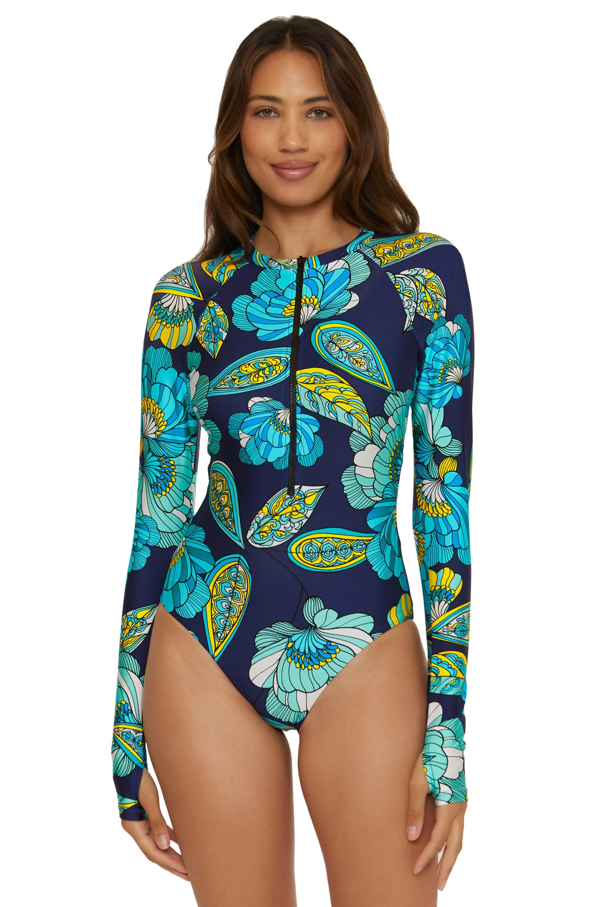 MULTI Long Sleeve Zip-Up Paddle Suit image number 1