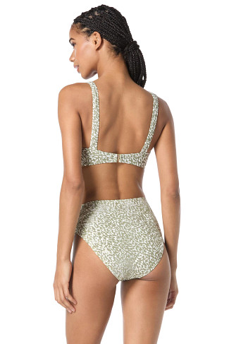 SAFARI GREEN Hazy Cheetah Bralette Bikini Top