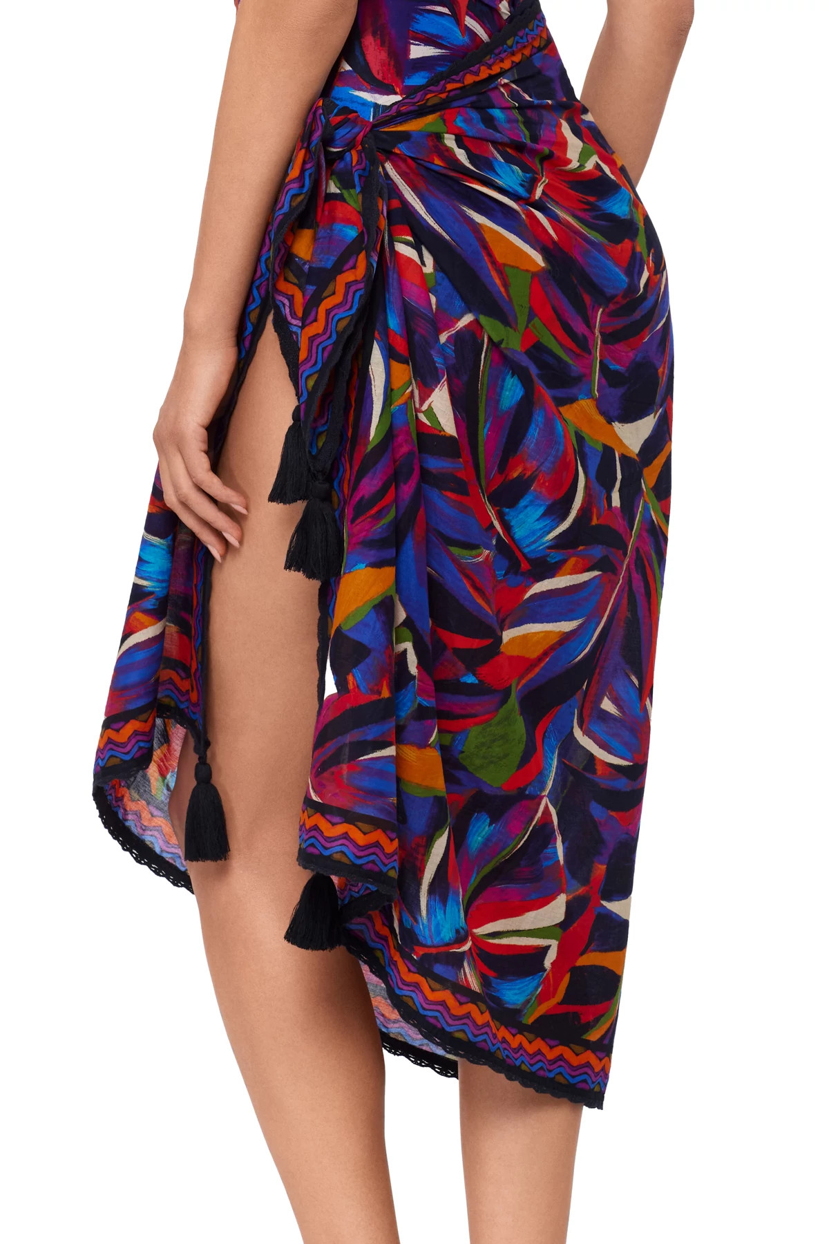 MULTI Mariachi Cotton Tassel Pareo image number 4