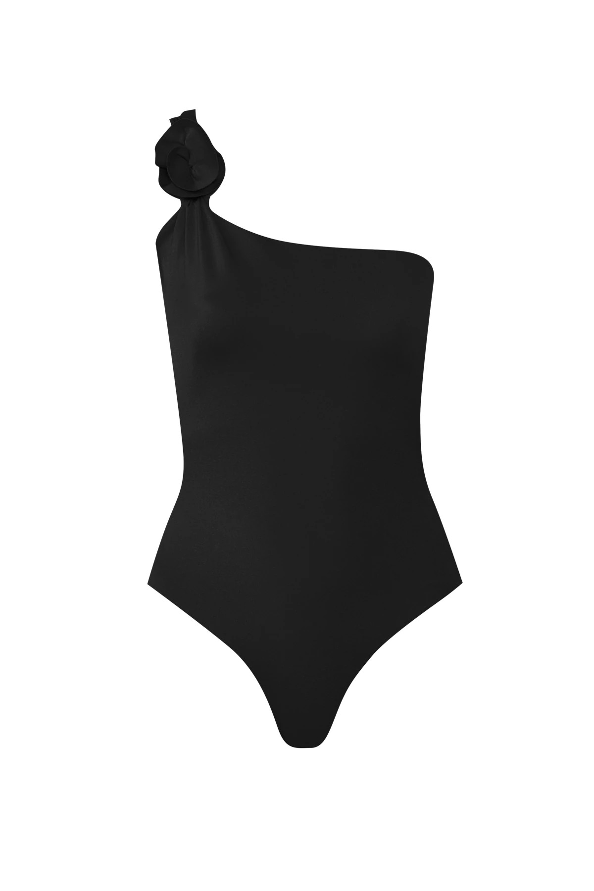 BLACK Piave Asymmetrical One Piece Swimsuit image number 1