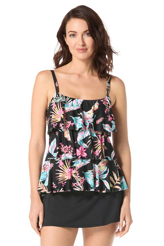 BLACK Jane Ruffle Tankini Top