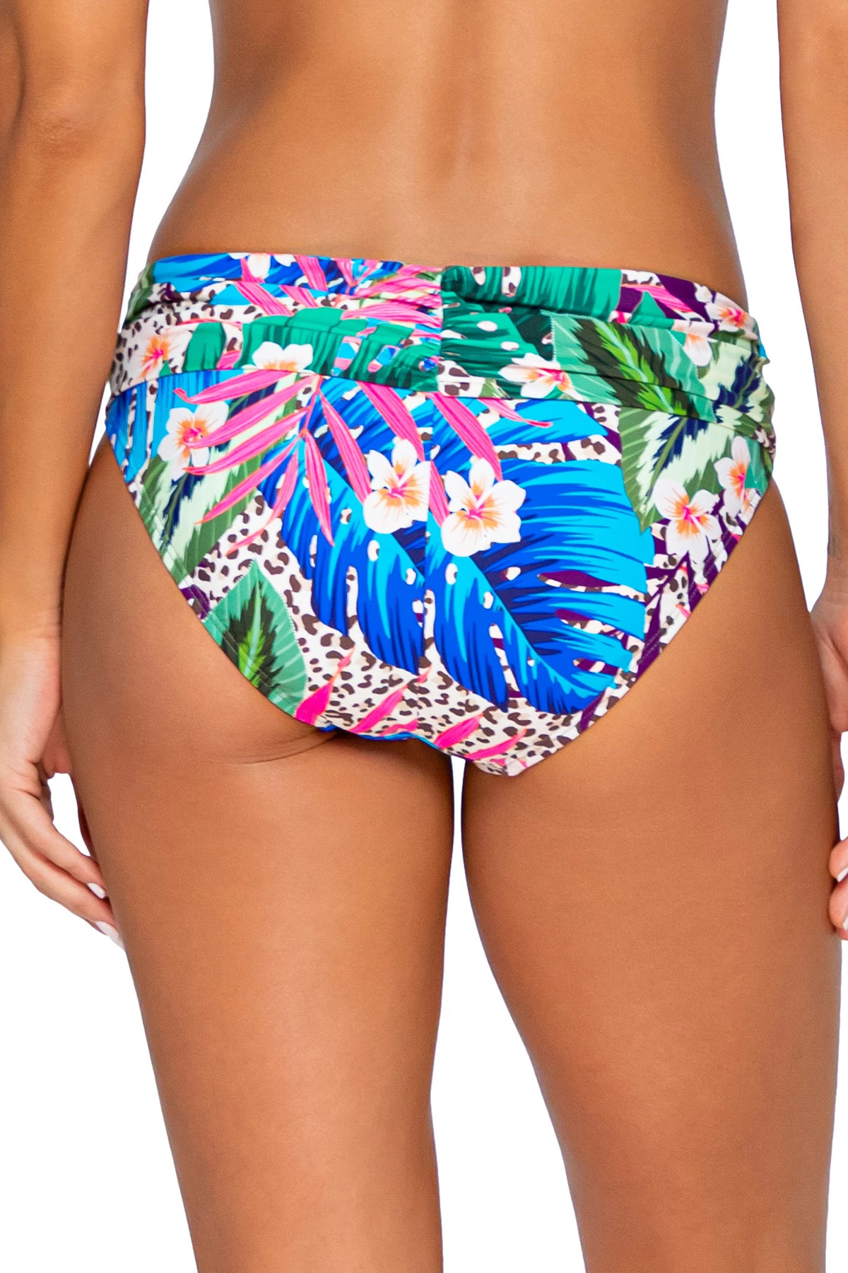ISLAND SAFARI Unforgettable Shirred Banded Bikini Bottom image number 2