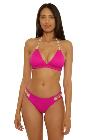 BERRY PINK Sardinia Triangle Bikini Top