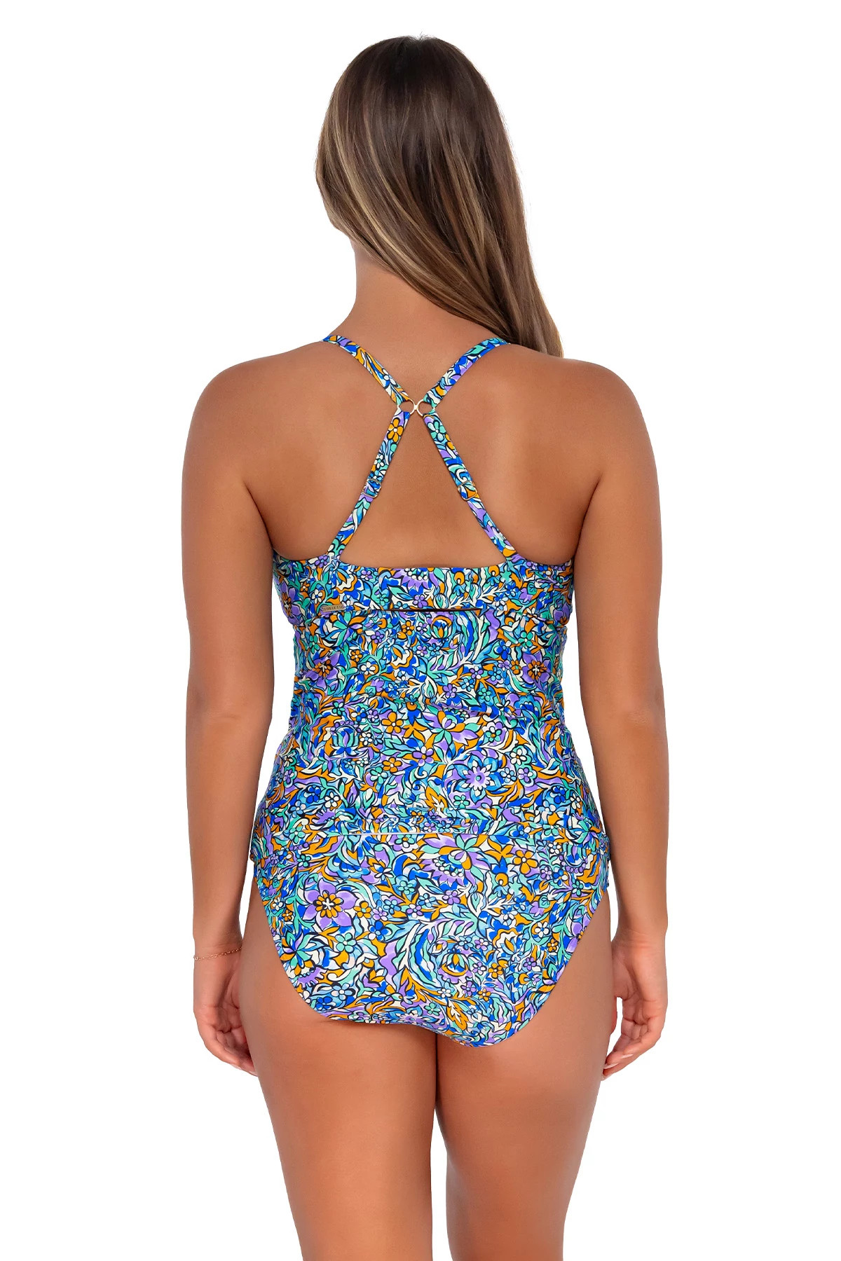 PANSY FIELDS Zuri V-Wire Tankini Top (D+ Cup) image number 3