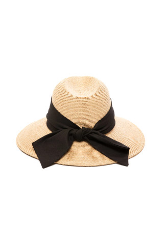 NATURAL Linen Bow Fedora