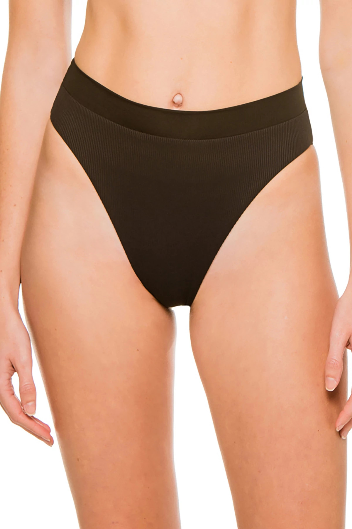 BLACK SAND Ipanema High Waist Bikini Bottom image number 1