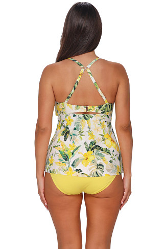 ISLA SOLEIL CREPE Tori Twist Front Tankini Top