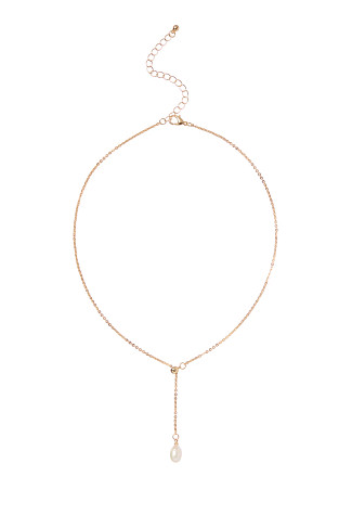 GOLD Pearl Drop Necklace