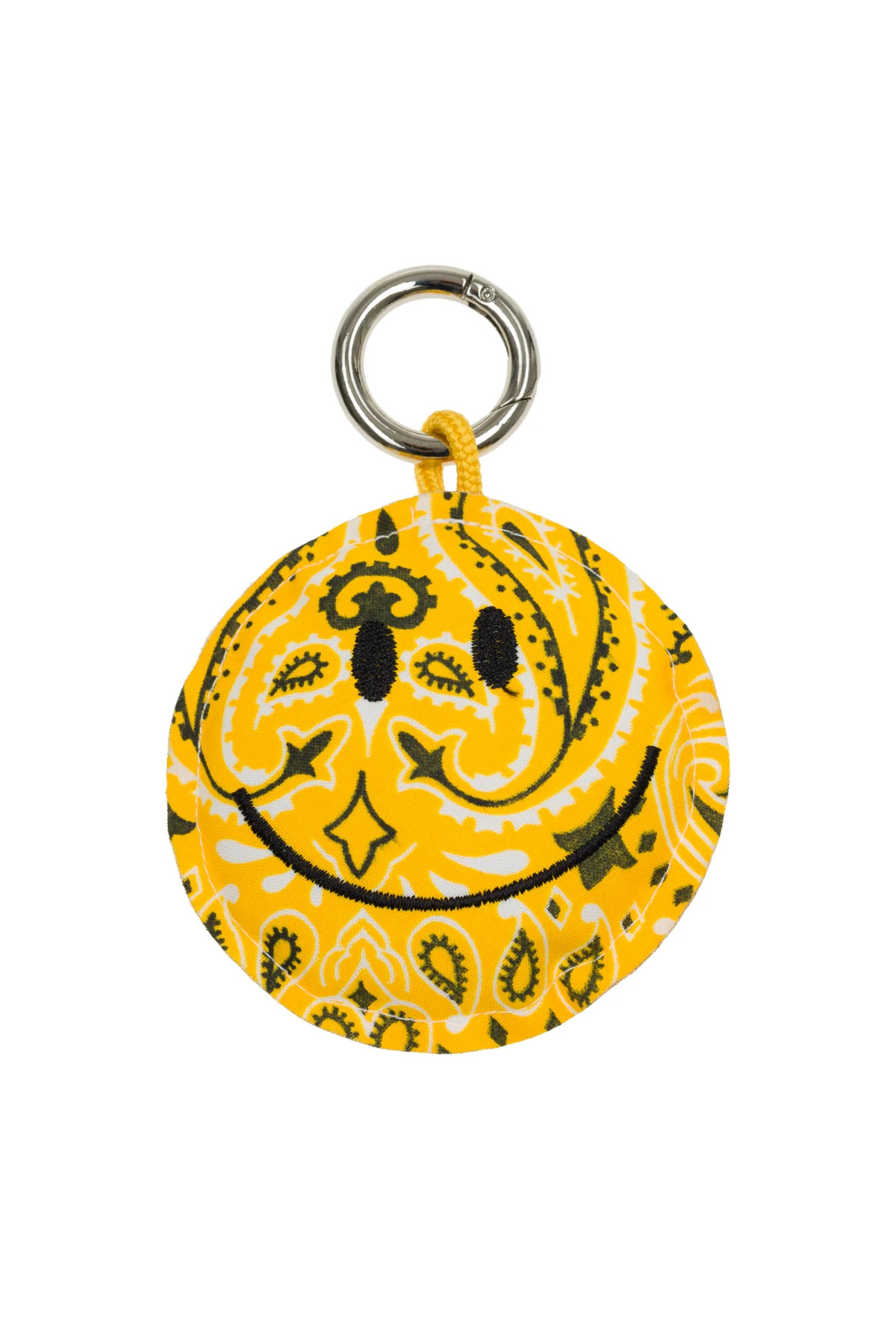 GOLD YELLOW Happy Face Keychain image number 1