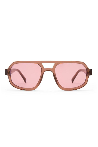 CRYSTAL BURGUNDY Banks Aviator Sunglasses