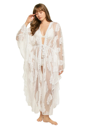 WHITE Kristen Long Sleeve Kimono