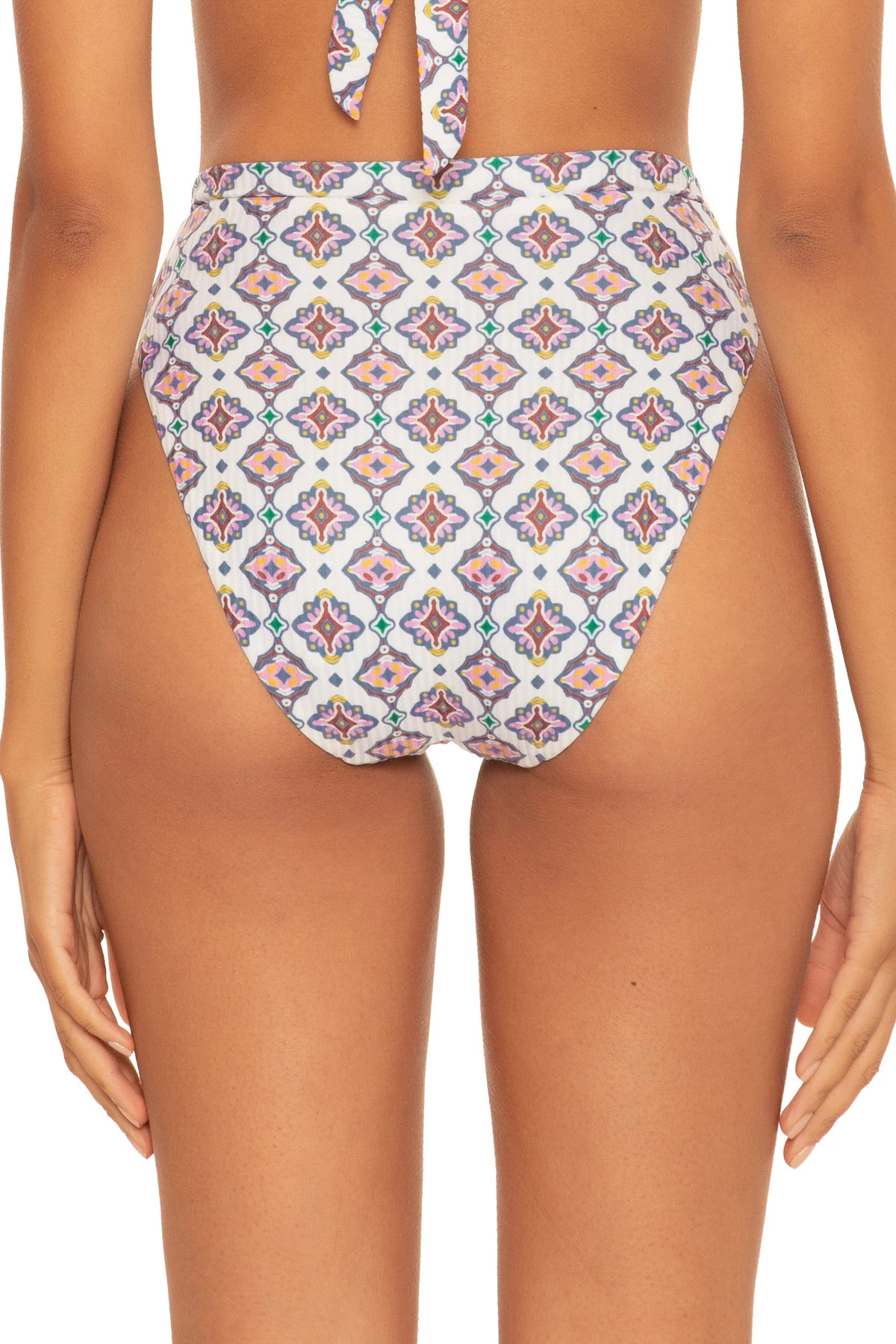 MULTI Danielle Banded High Waist Bikini Bottom image number 2