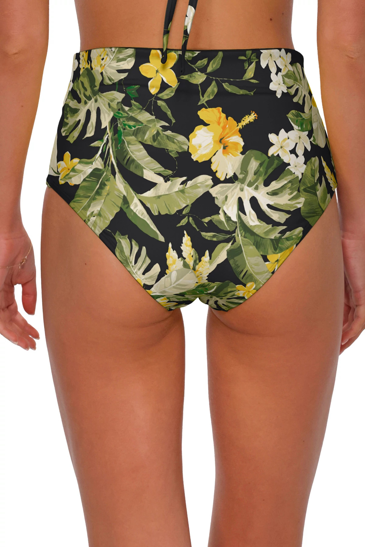 NIGHT BLOOM Capri High Waist Bikini Bottom image number 2