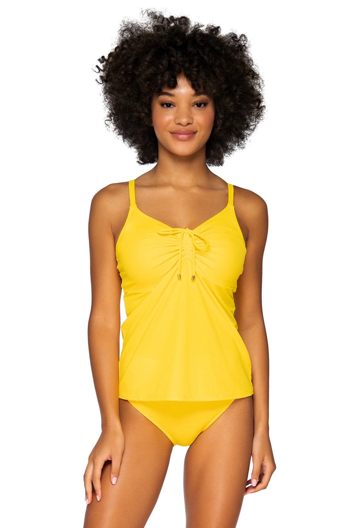 HAWAIIAN SUN Avery Over The Shoulder Tankini Top (E-H Cup) image number 1