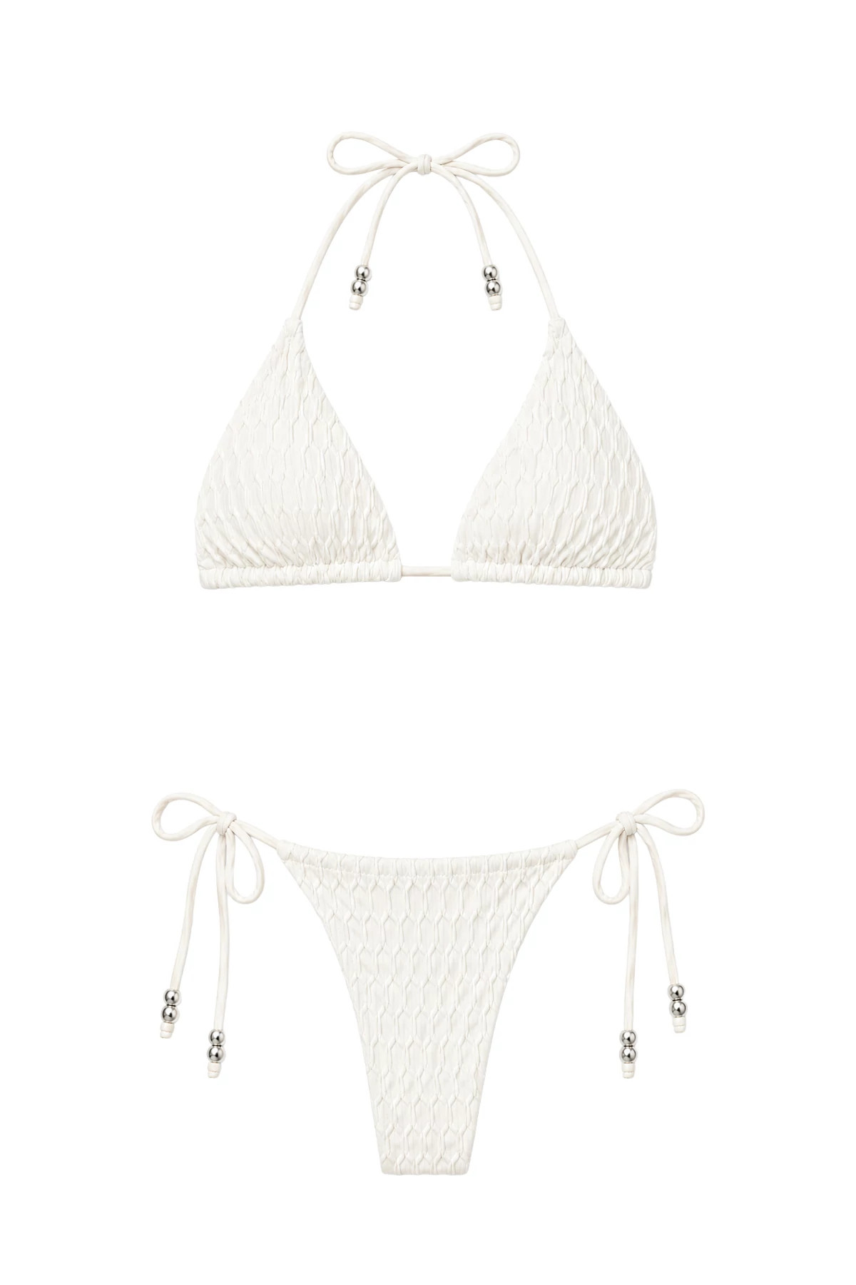 ECRU Rory Textured Triangle Bikini Top image number 4