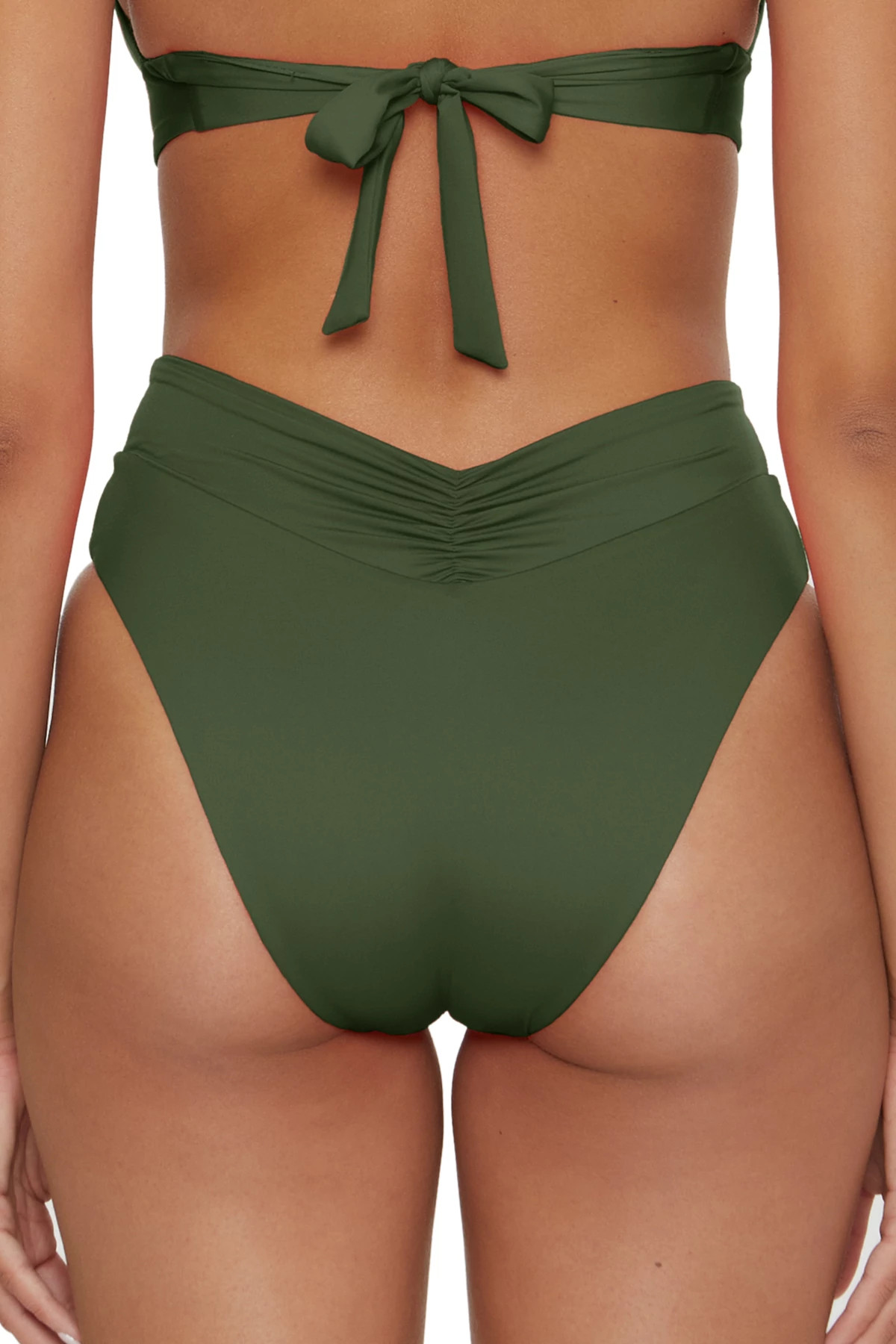 GREEN Carolina High Waist Bikini Bottom image number 2