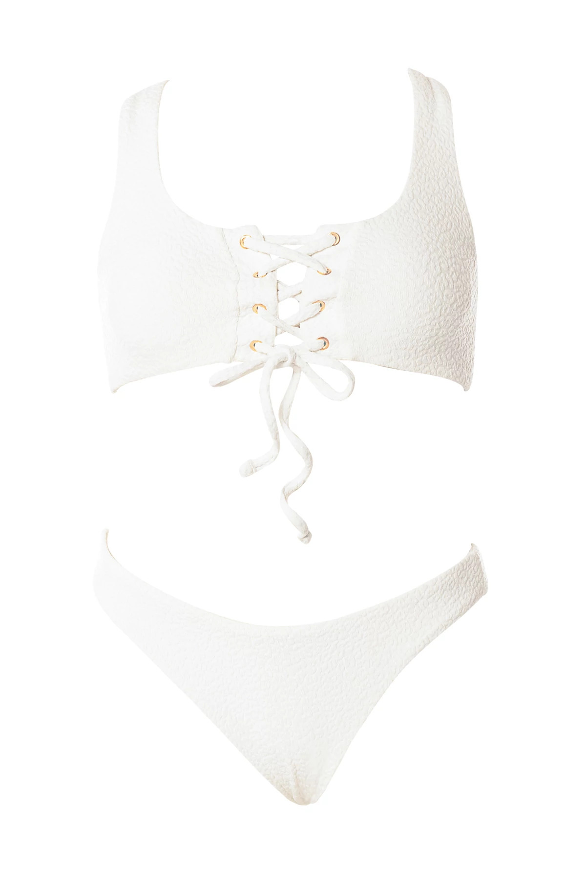 WHITE Sublimity Textured Hipster Bottom image number 3